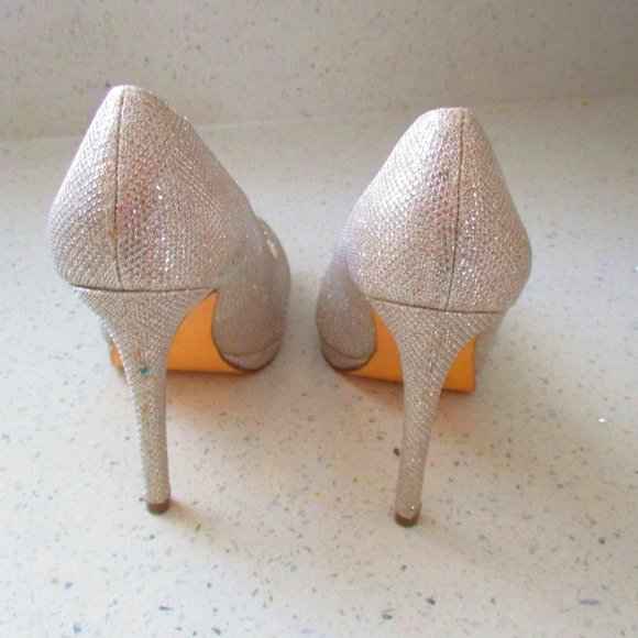 Nina New York Silver Sparkle Dressy Shoe Sz 7 - Picture 3 of 10